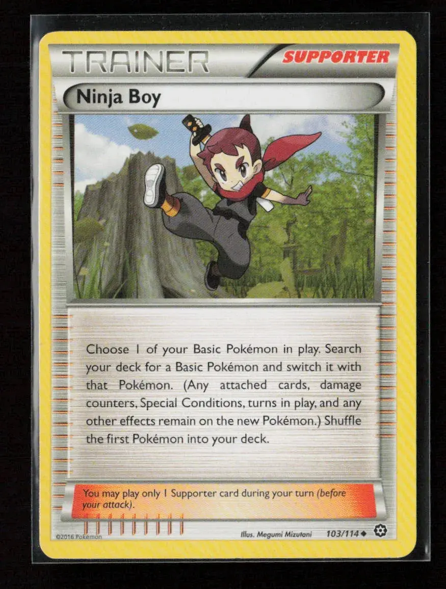 Ninja Boy Uncommon Xy - Steam Siege 103/114 Nm 1