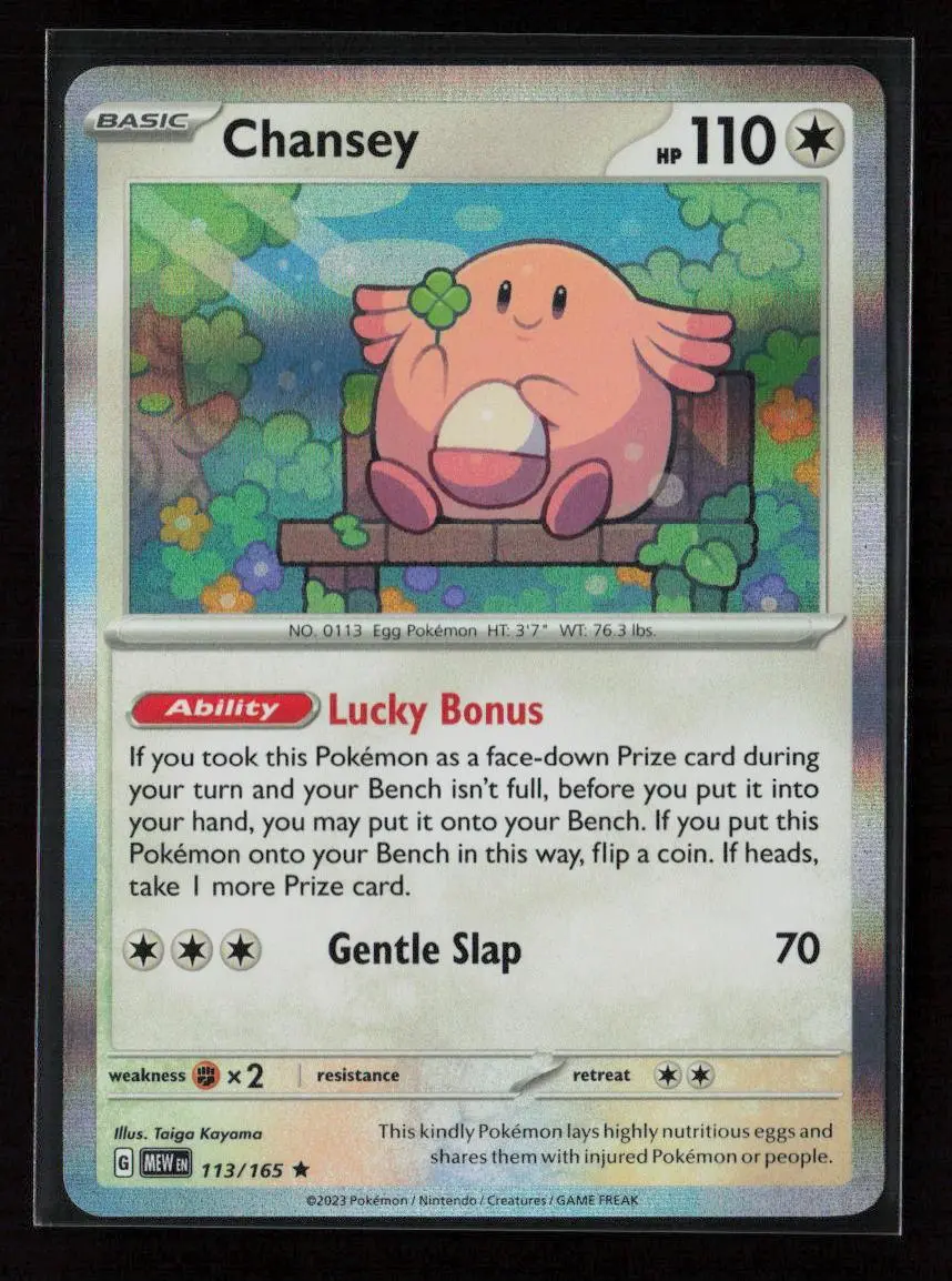 Chansey Rare Sv: Scarlet & Violet 151 113/165 Nm 1