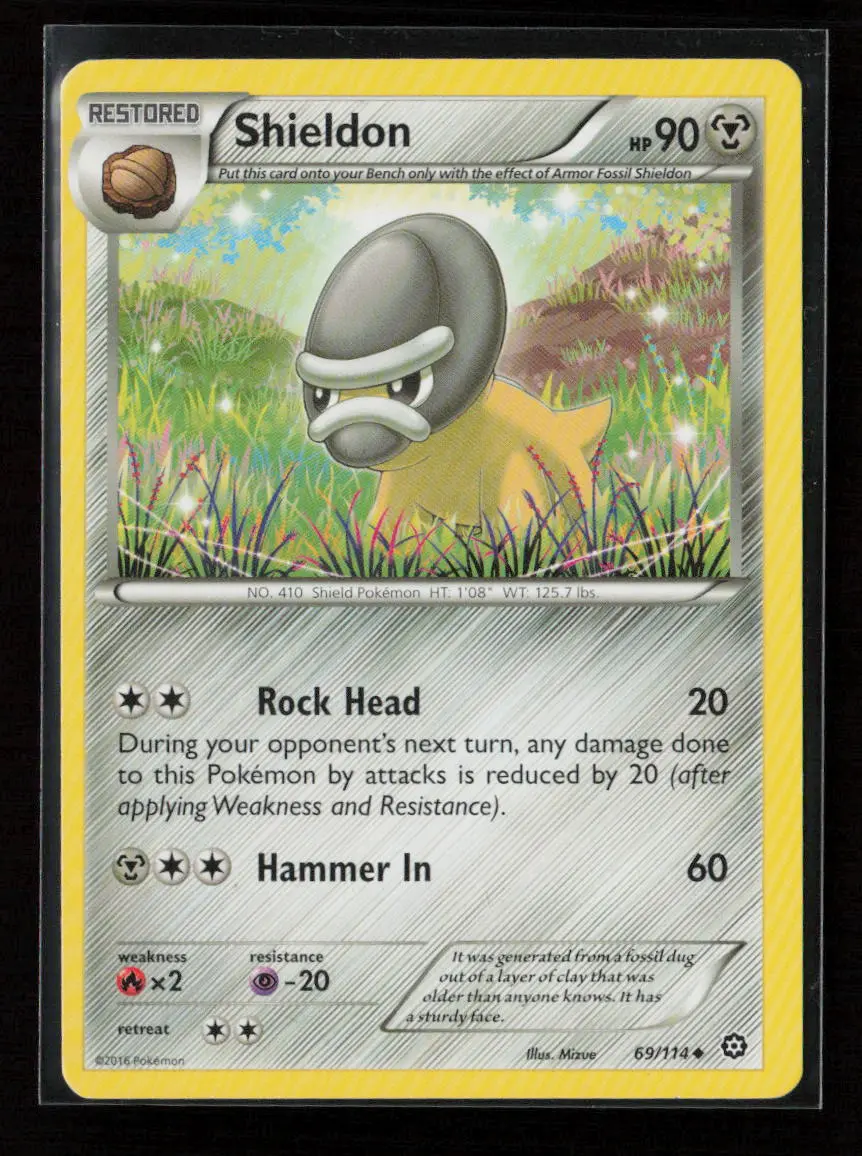 Shieldon Uncommon Xy - Steam Siege 69/114 Lp 1