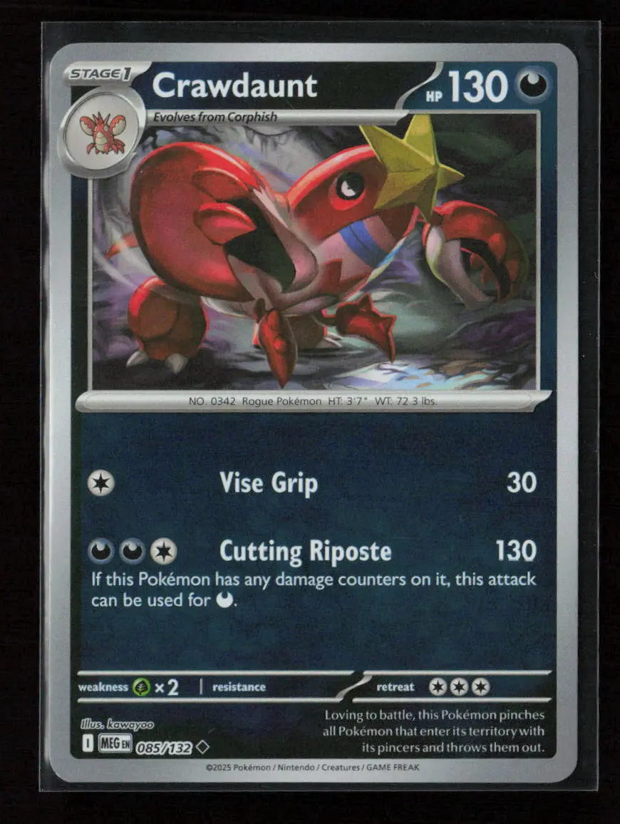 Crawdaunt Uncommon Me01: Mega Evolution 085/132 Nm 1