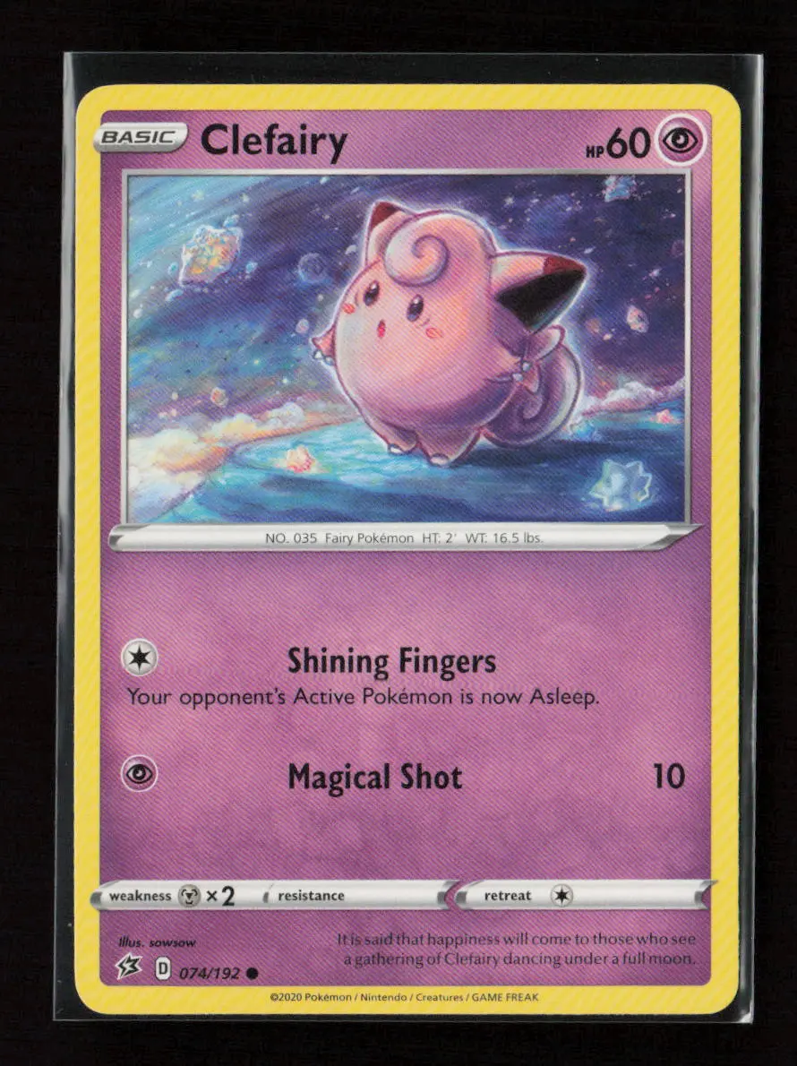 Clefairy Common Swsh02: Rebel Clash 074/192 Lp 1