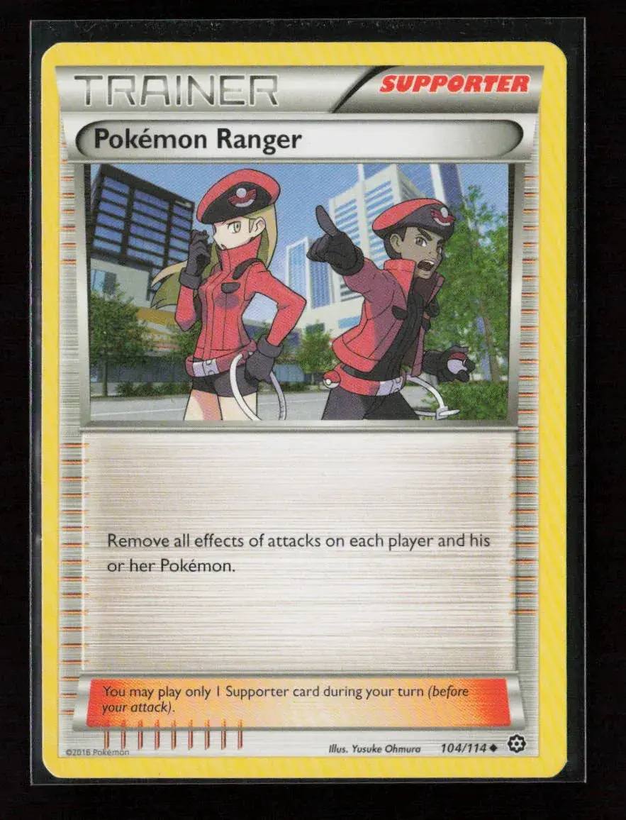 Pokemon Ranger Uncommon Xy - Steam Siege 104/114 Lp 1