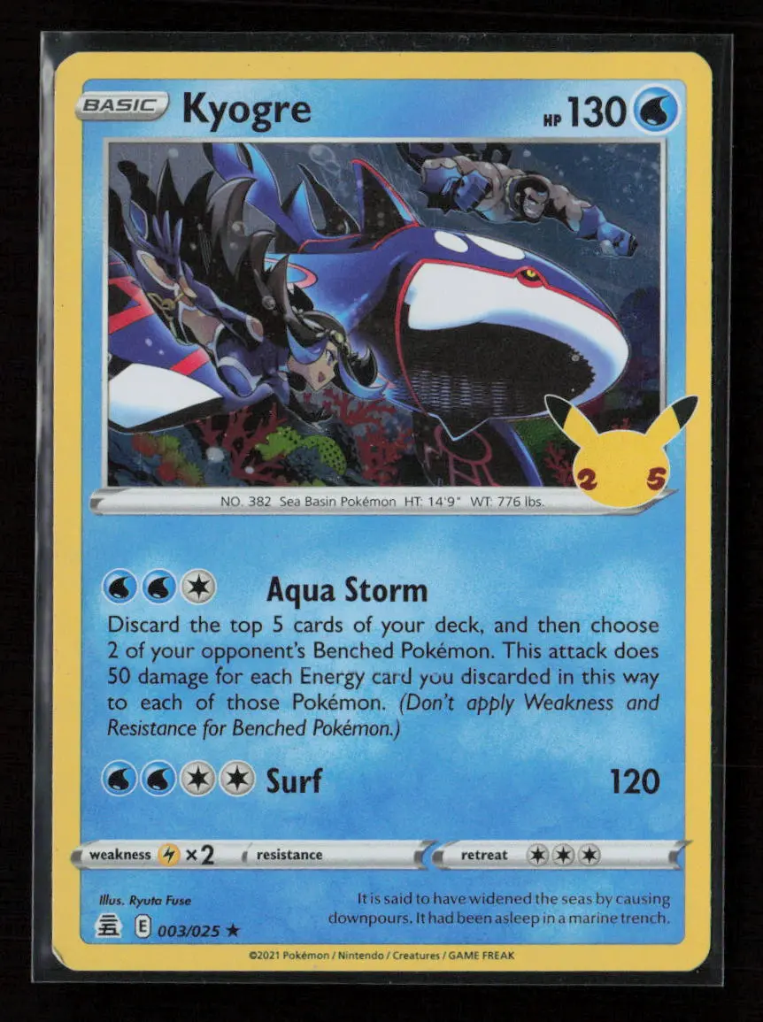 Kyogre Holo Rare Celebrations 003/025 Nm 1
