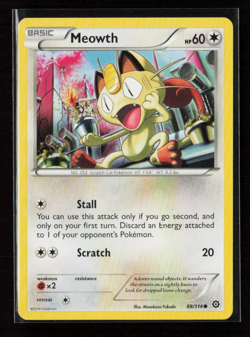 Meowth Common Xy - Steam Siege 88/114 Lp 1