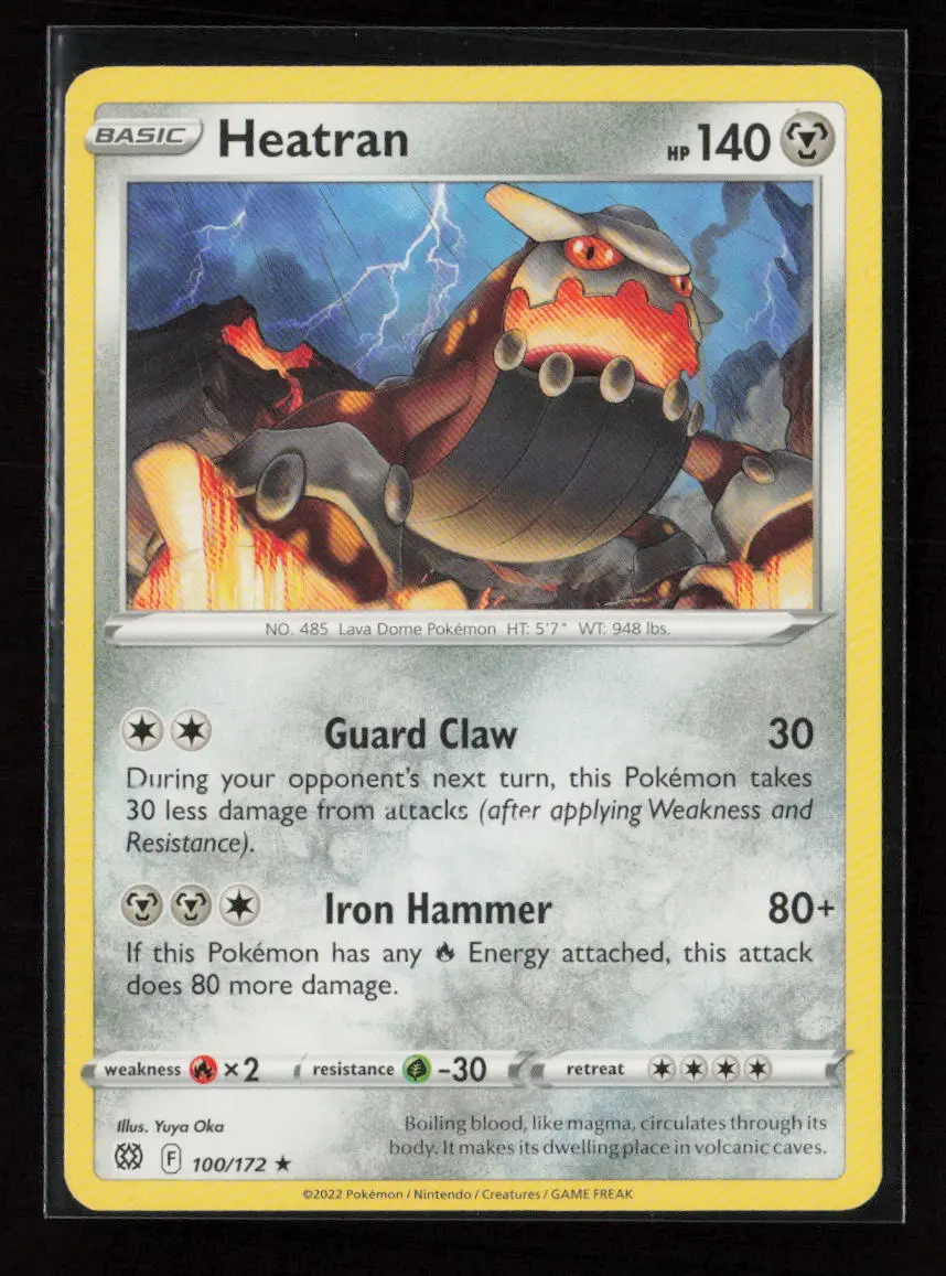 Heatran Rare Swsh09: Brilliant Stars 100/172 Lp 1