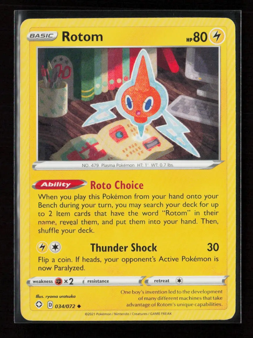 Rotom Uncommon Shining Fates 034/072 Lp 1