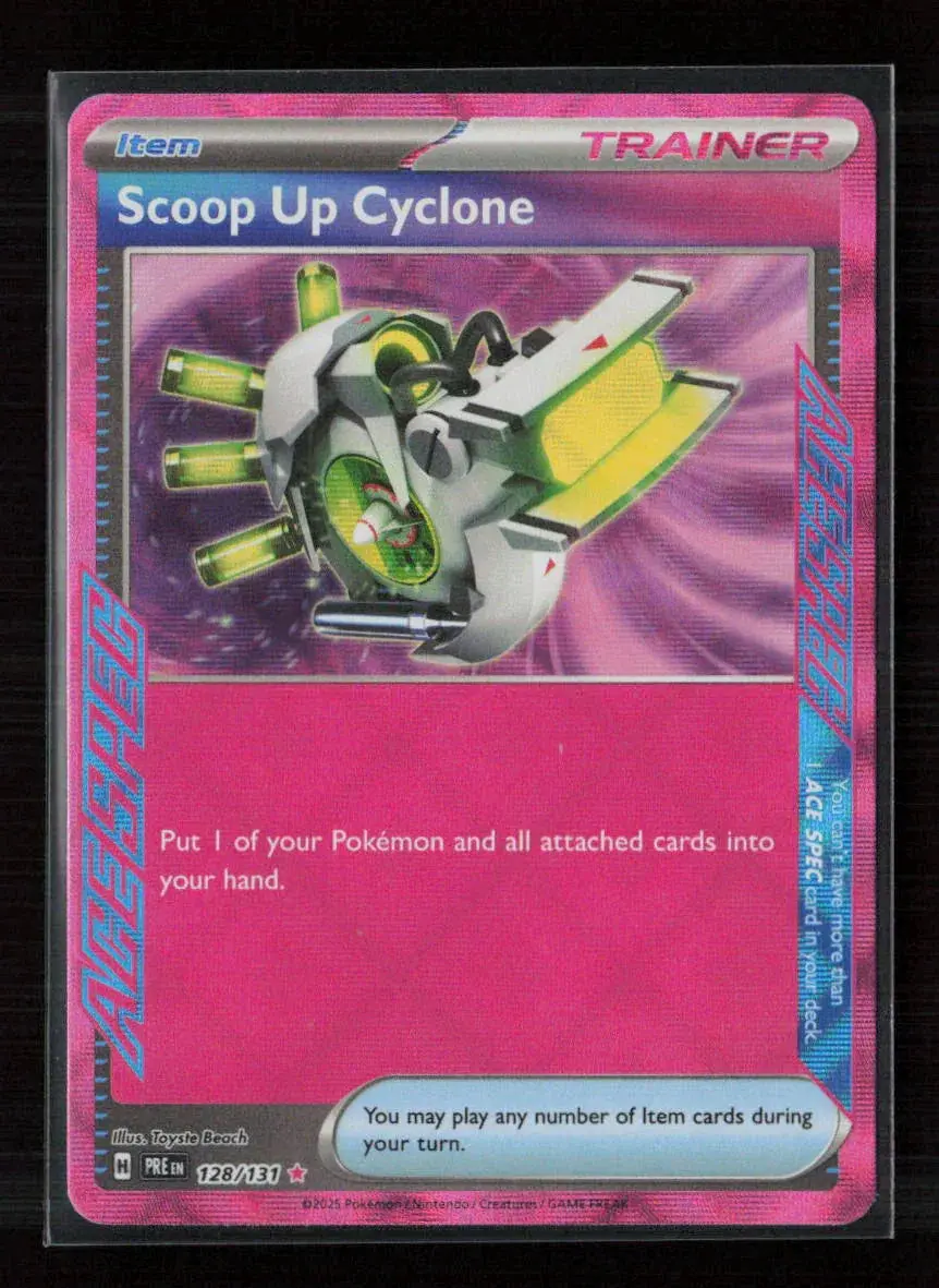 Scoop Up Cyclone Ace Spec Rare Sv: Prismatic Evolutions 128/131 Nm 1