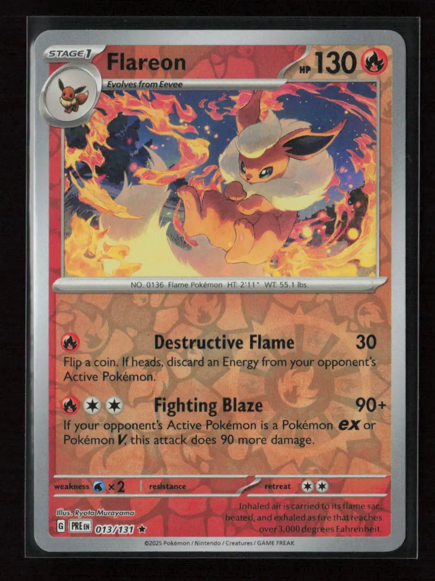Flareon Rare Sv: Prismatic Evolutions 013/131 Nm 1