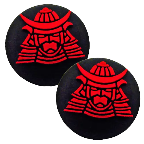 Thumb Grips X 2 For Ps4 Ps5 Xboxone Xbox Series X Toggle Cover Cap Samurai Black 1
