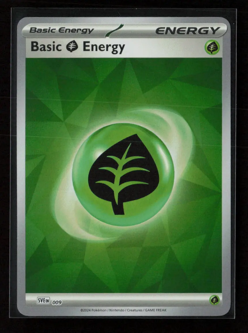 Basic Grass Energy (Cracked Ice Holo) Common Sve: Scarlet & Violet Energies 009 Nm 1