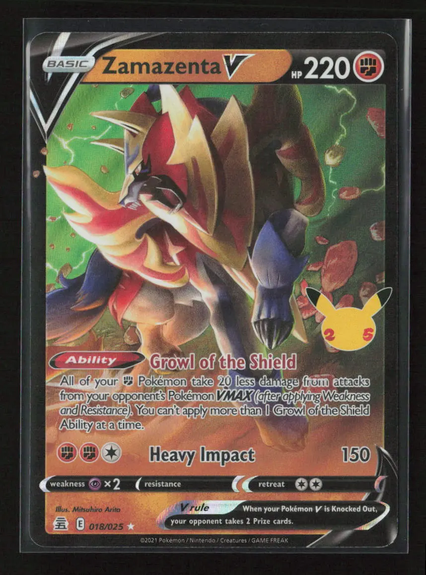 Zamazenta V Ultra Rare Celebrations 018/025 Nm 1