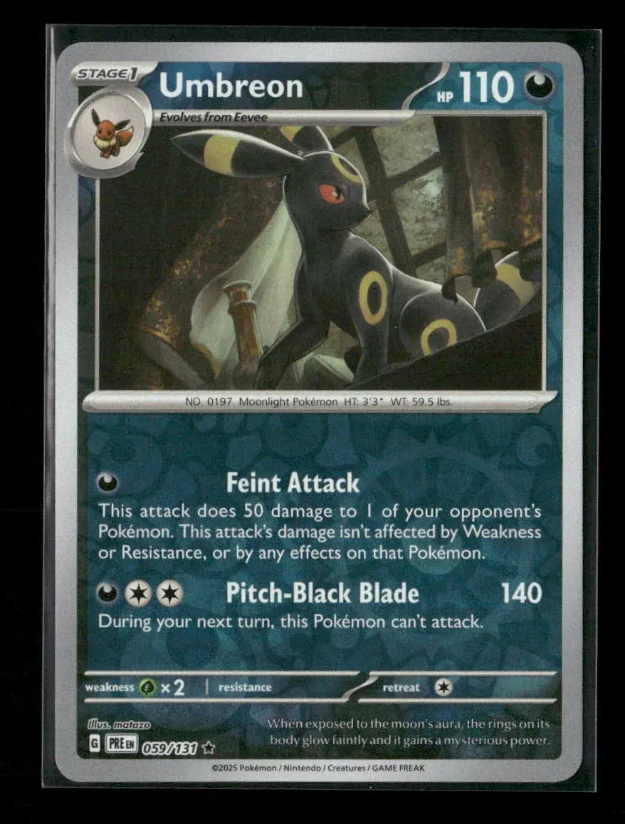 Umbreon Rare Sv: Prismatic Evolutions 059/131 Nm 1