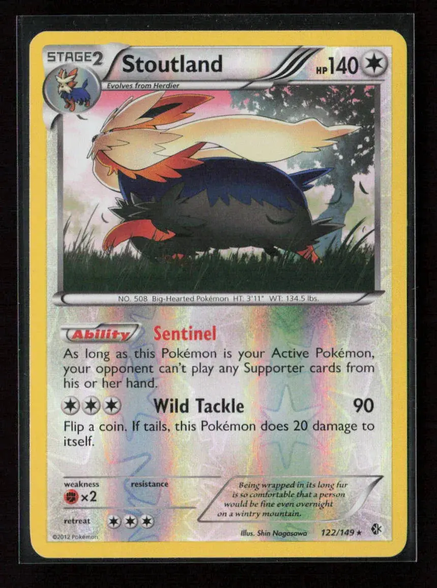 Stoutland Holo Rare Boundaries Crossed 122/149 Nm 1