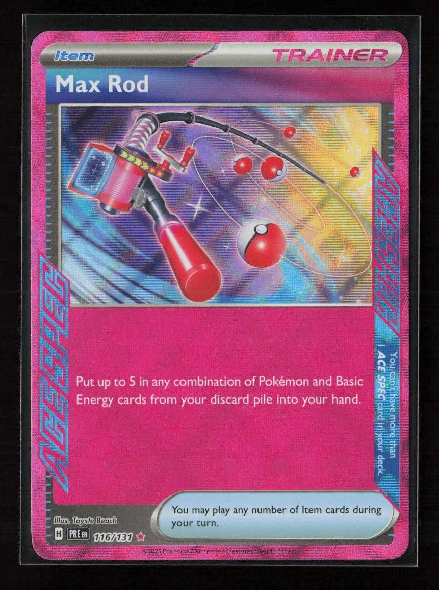 Max Rod Ace Spec Rare Sv: Prismatic Evolutions 116/131 Nm 1