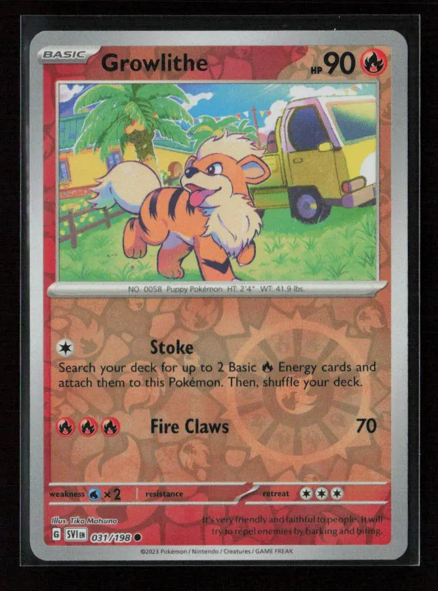Growlithe - Common Sv01: Scarlet & Violet Base Set 031/198 Nm 1