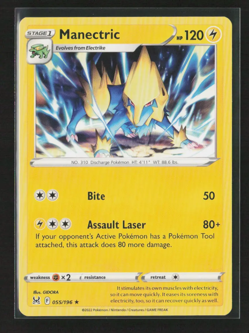 Manectric Rare Swsh11: Lost Origin 055/196 Nm 1