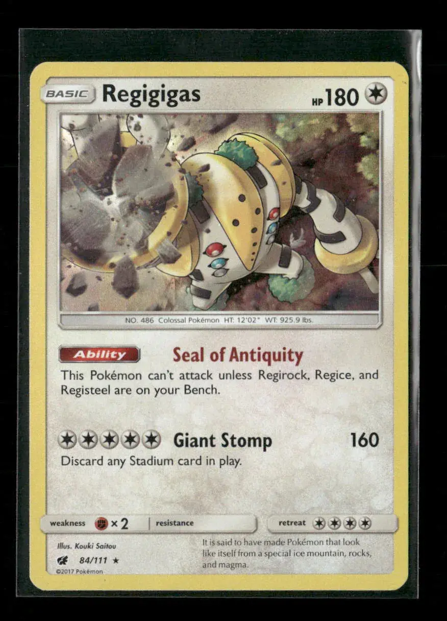 Regigigas Holo Rare Sm - Crimson Invasion 84/111 Lp 1