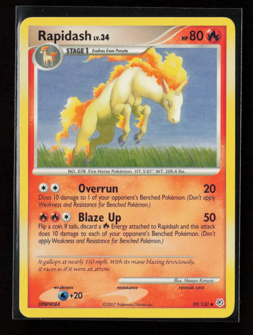 Rapidash Uncommon Diamond And Pearl 59/130 Lp 1