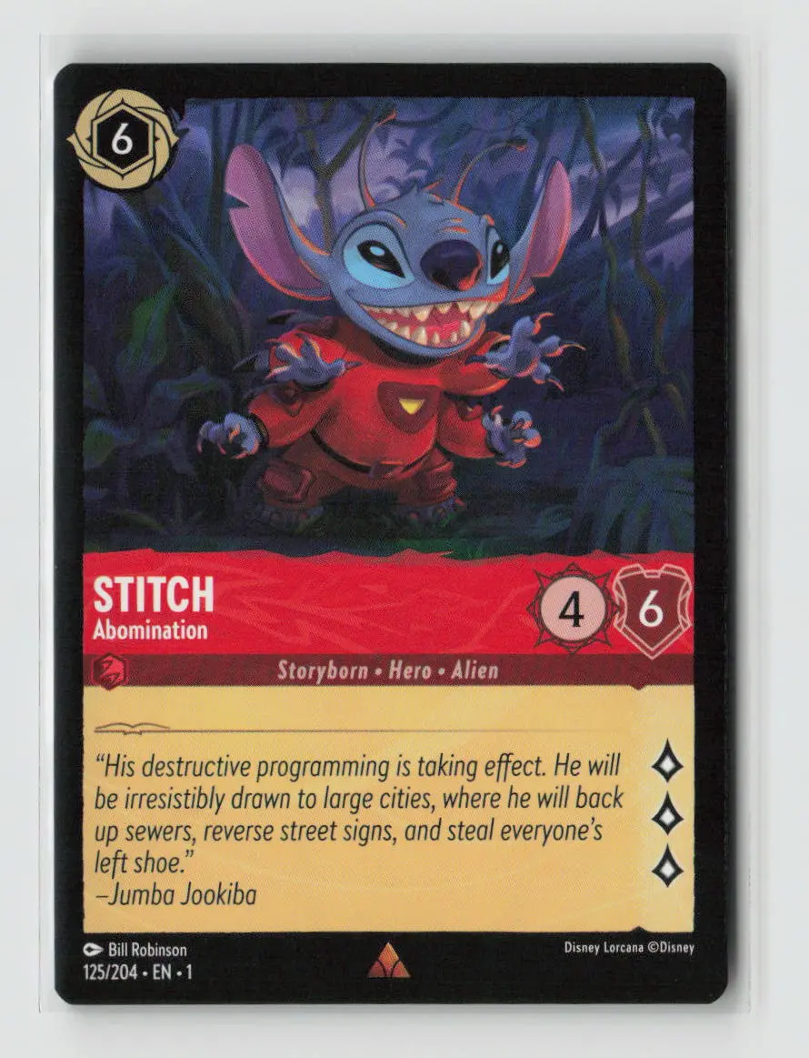 Stitch - Abomination Rare The First Chapter 125/204 Nm 1
