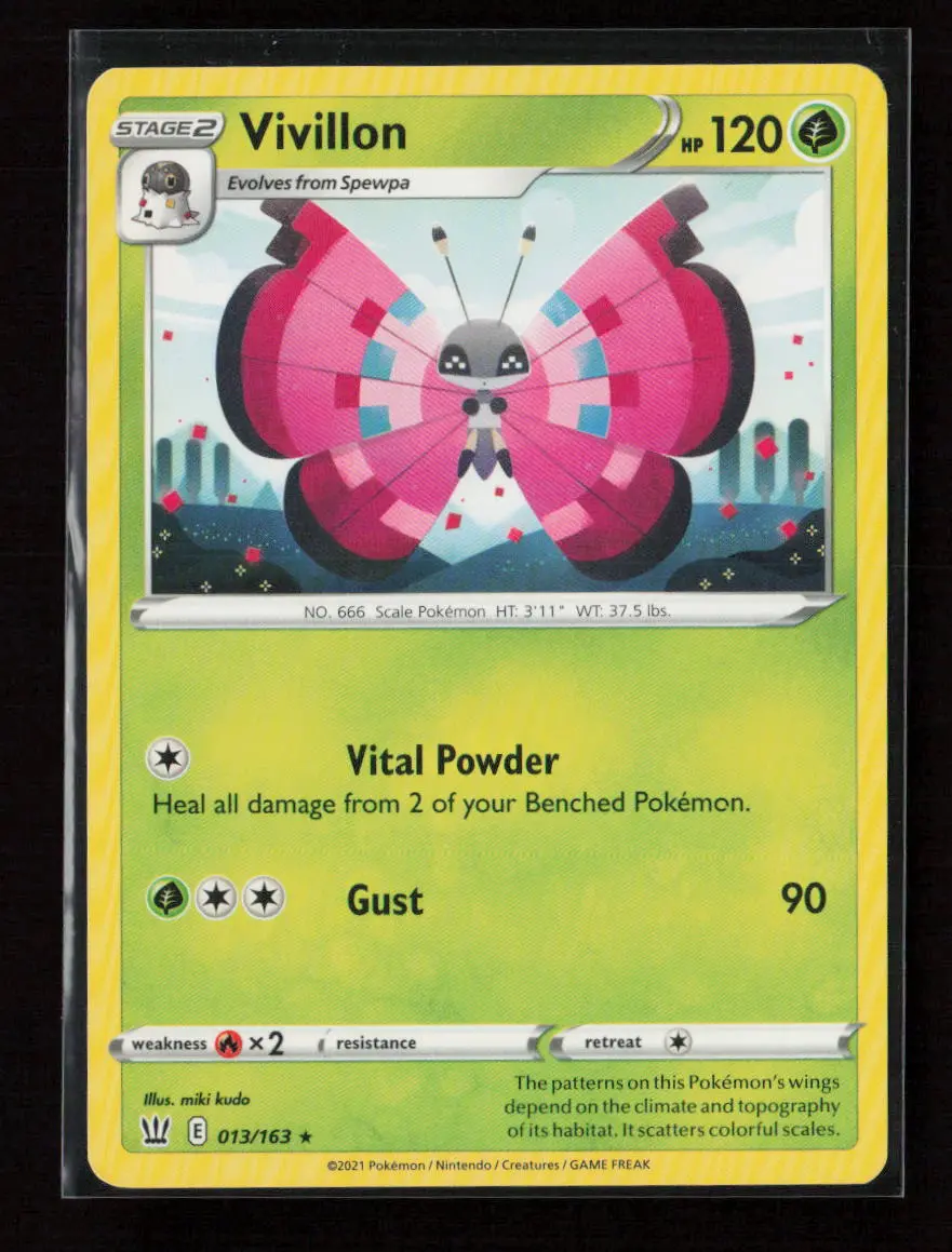 Vivillon Rare Swsh05: Battle Styles 013/163 Lp 1
