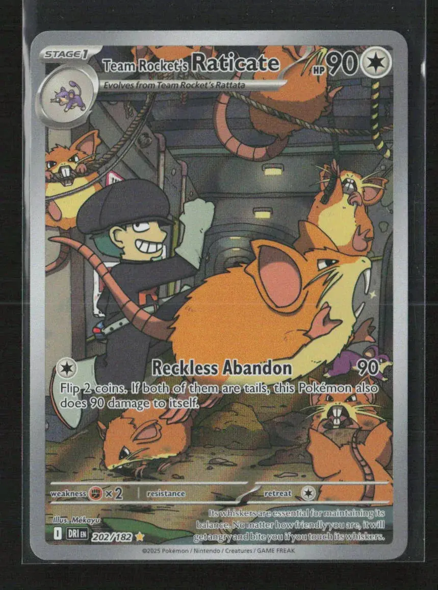 Team Rocket's Raticate - Illustration Rare Sv10: Destined Rivals 202/182 Nm 1