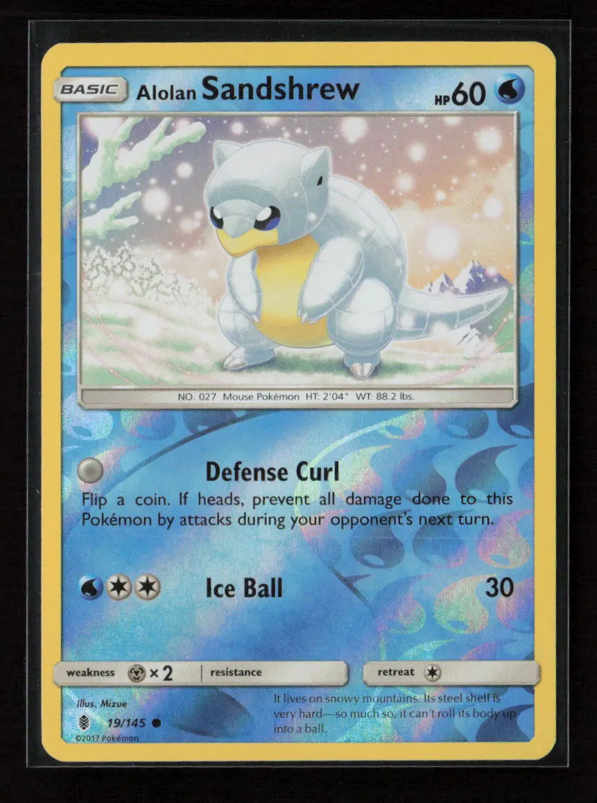 Alolan Sandshrew Common Sm - Guardians Rising 19/145 Lp 1