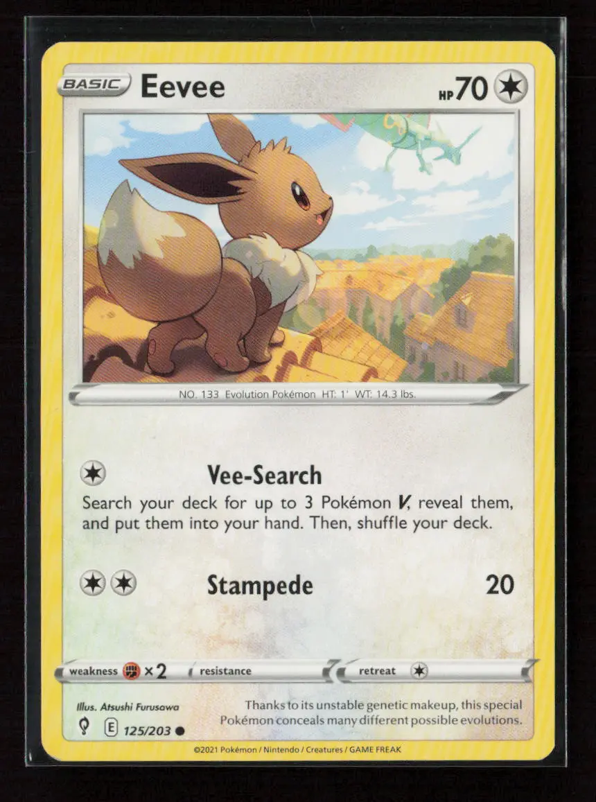 Eevee Common Swsh07: Evolving Skies 125/203 Lp 1