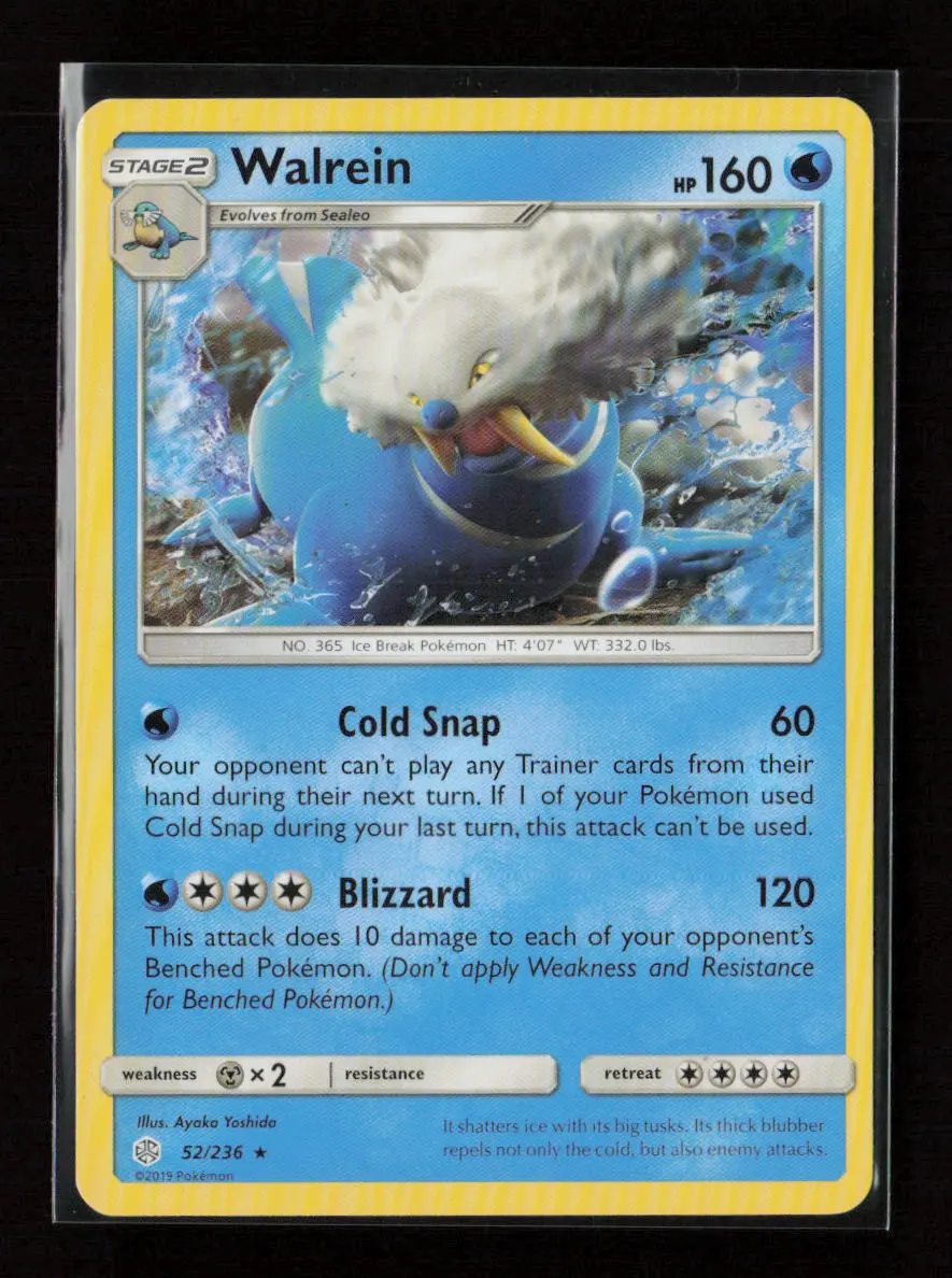 Walrein Rare Sm - Cosmic Eclipse 52/236 Lp 1