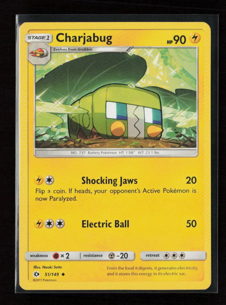 Charjabug Uncommon Sm Base Set 51/149 Lp 1