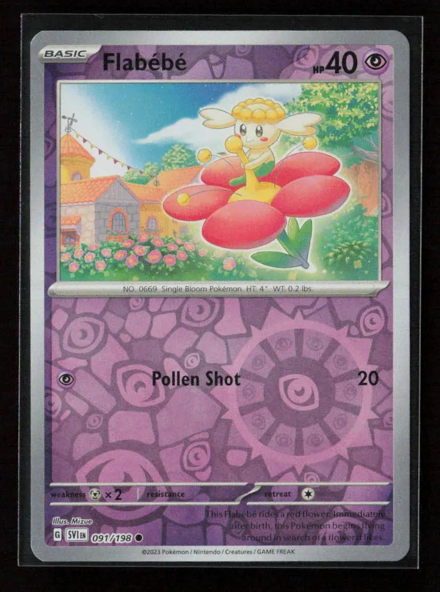 Flabebe Common Sv01: Scarlet & Violet Base Set 091/198 Nm 1