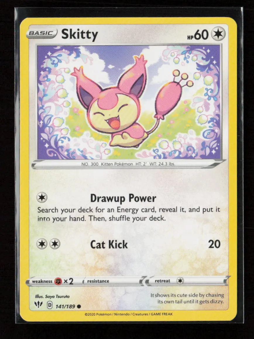 Skitty Common Swsh03: Darkness Ablaze 141/189 Lp 1