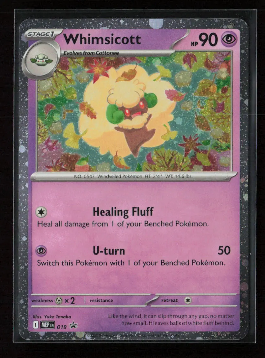 Whimsicott (Cosmos Holo) Promo Me: Mega Evolution Promo 019 Nm 1