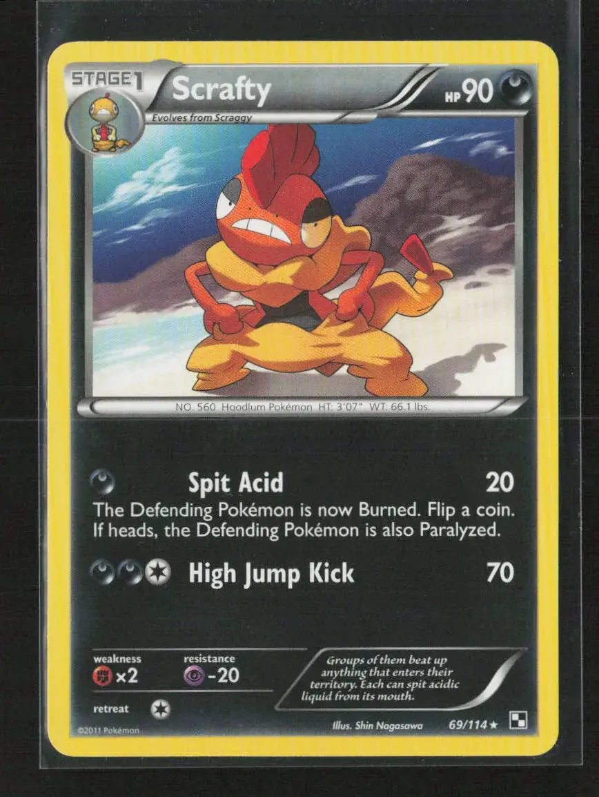 Scrafty Rare Black And White 69/114 Nm 1