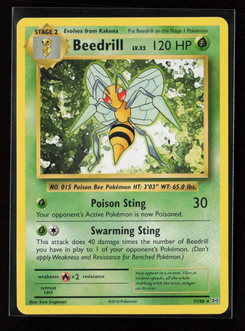 Beedrill Rare Xy - Evolutions 7/108 Lp 1