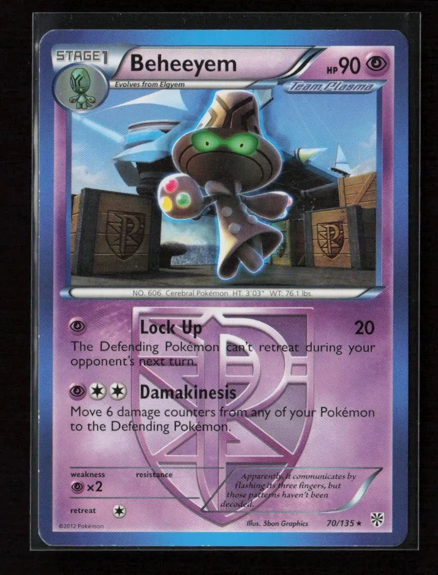 Beheeyem (Team Plasma) Rare Plasma Storm 70/135 Lp 1