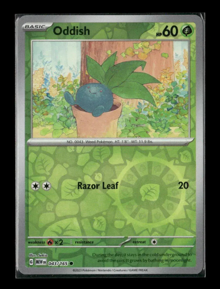 Oddish Common Sv: Scarlet & Violet 151 043/165 Lp 1