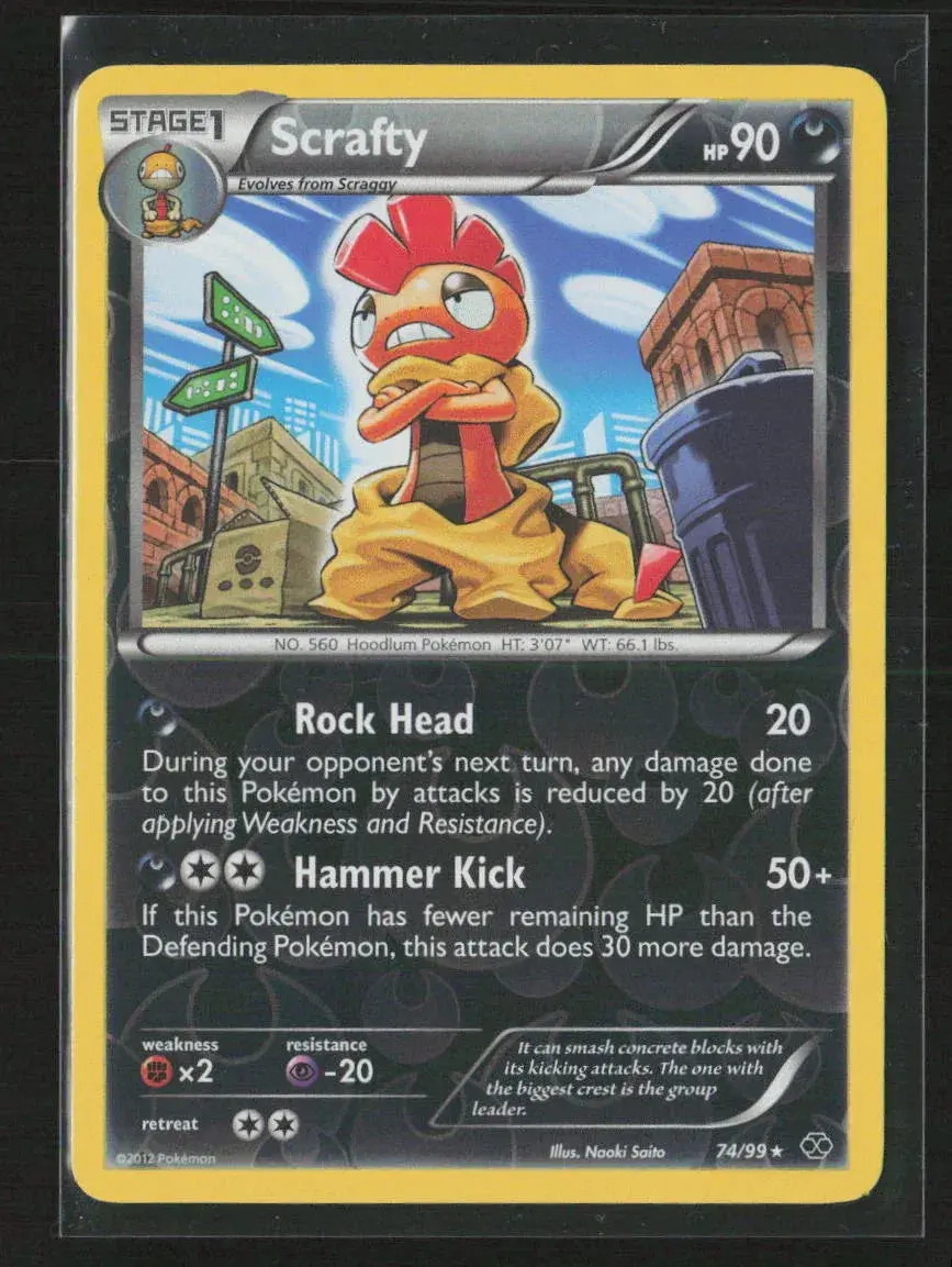 Scrafty Holo Rare Next Destinies 74/99 Nm 1