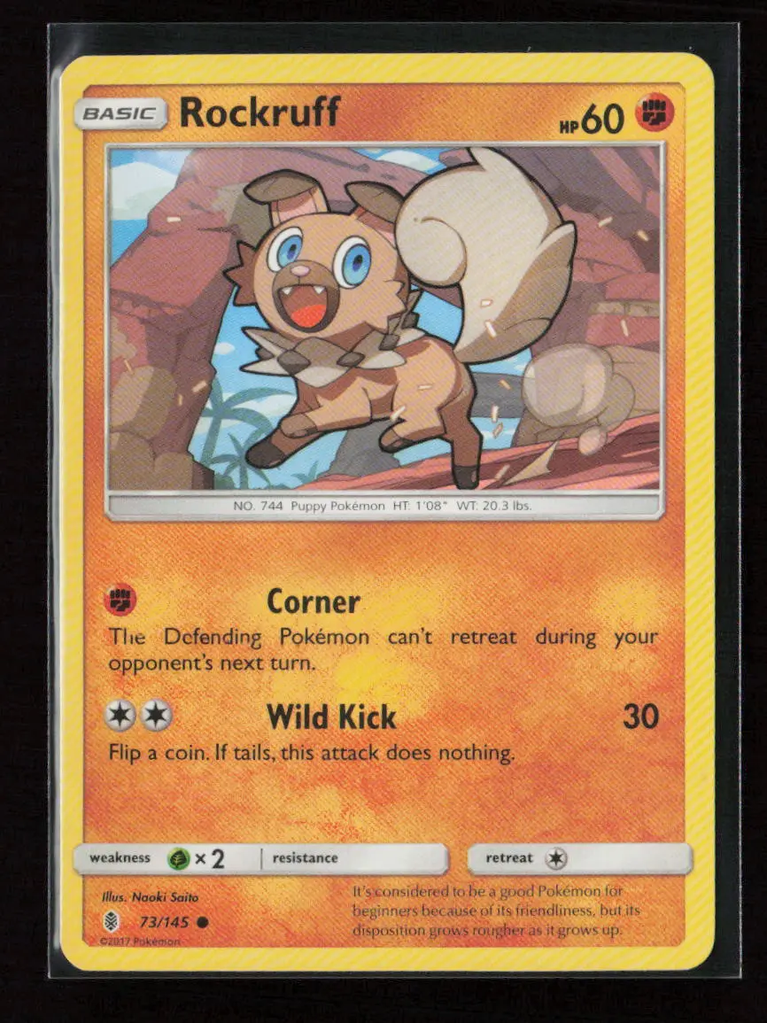Rockruff Common Sm - Guardians Rising 73/145 Lp 1