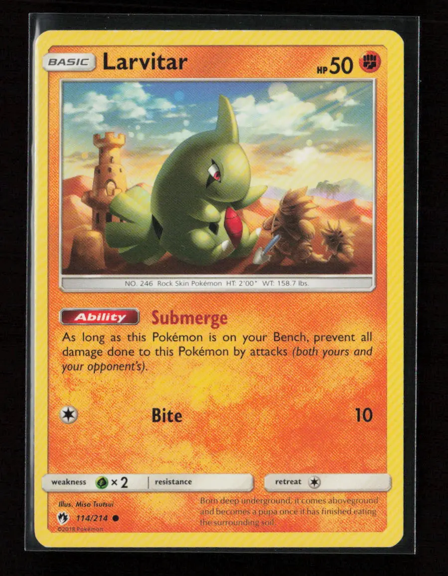 Larvitar (114) Common Sm - Lost Thunder 114/214 Lp 1