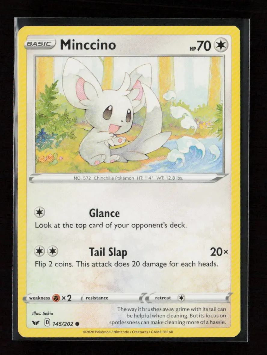 Minccino (145) Common Swsh01: Sword & Shield Base Set 145/202 Lp 1