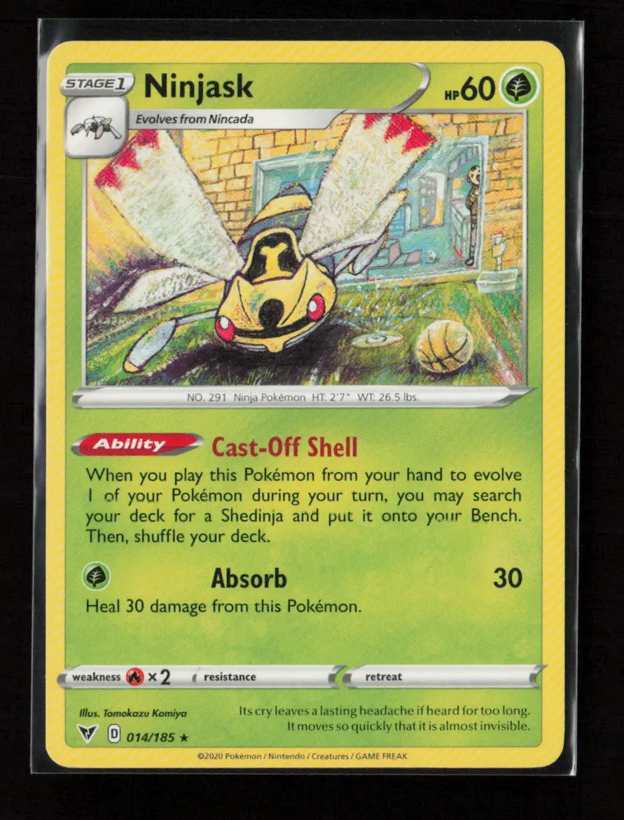 Ninjask Rare Swsh04: Vivid Voltage 014/185 Lp 1
