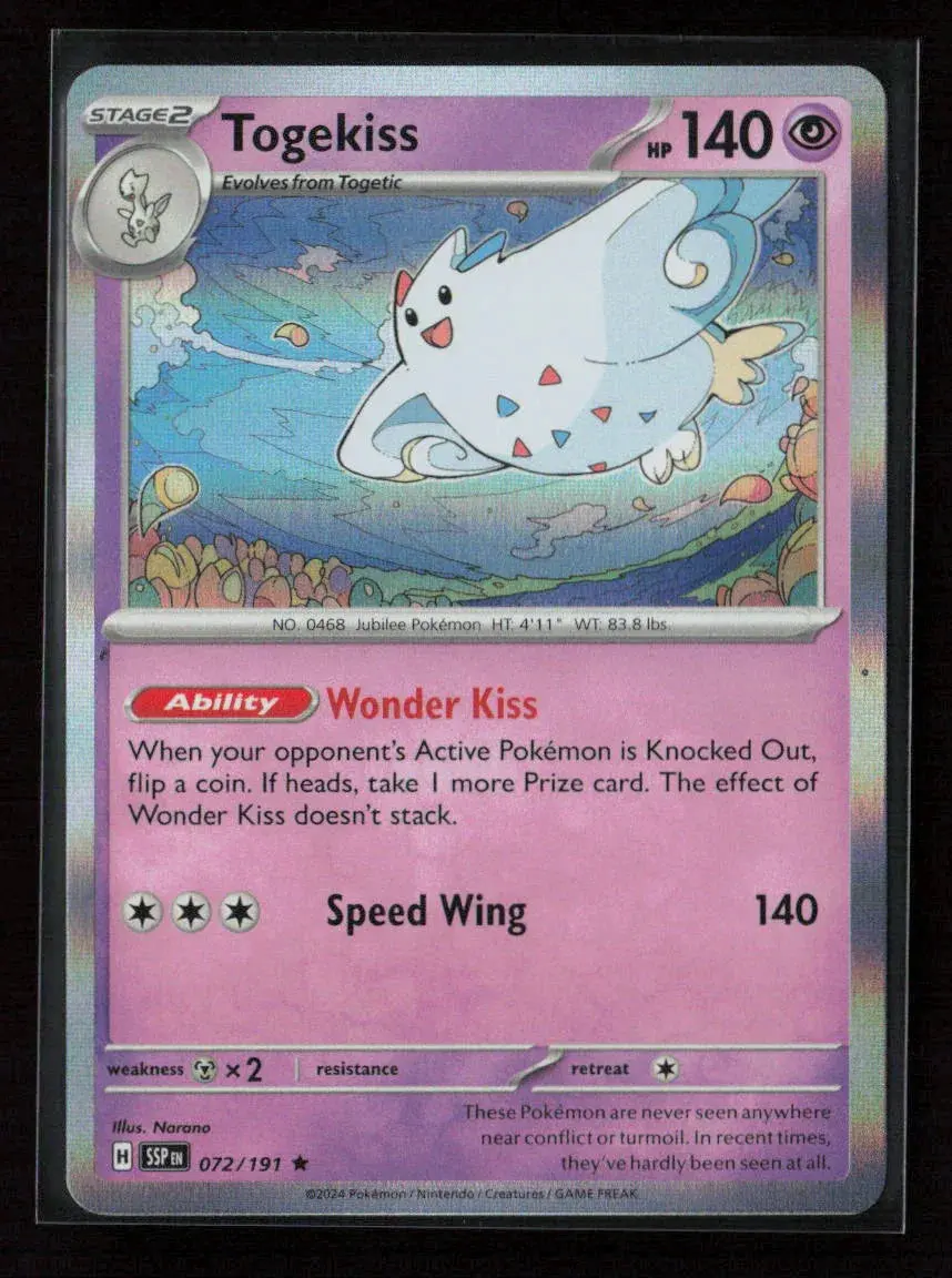 Togekiss Rare Sv08: Surging Sparks 072/191 Nm 1