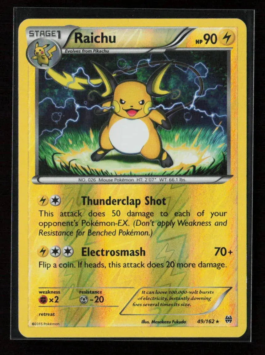 Raichu Rare Xy - Breakthrough 49/162 Lp 1