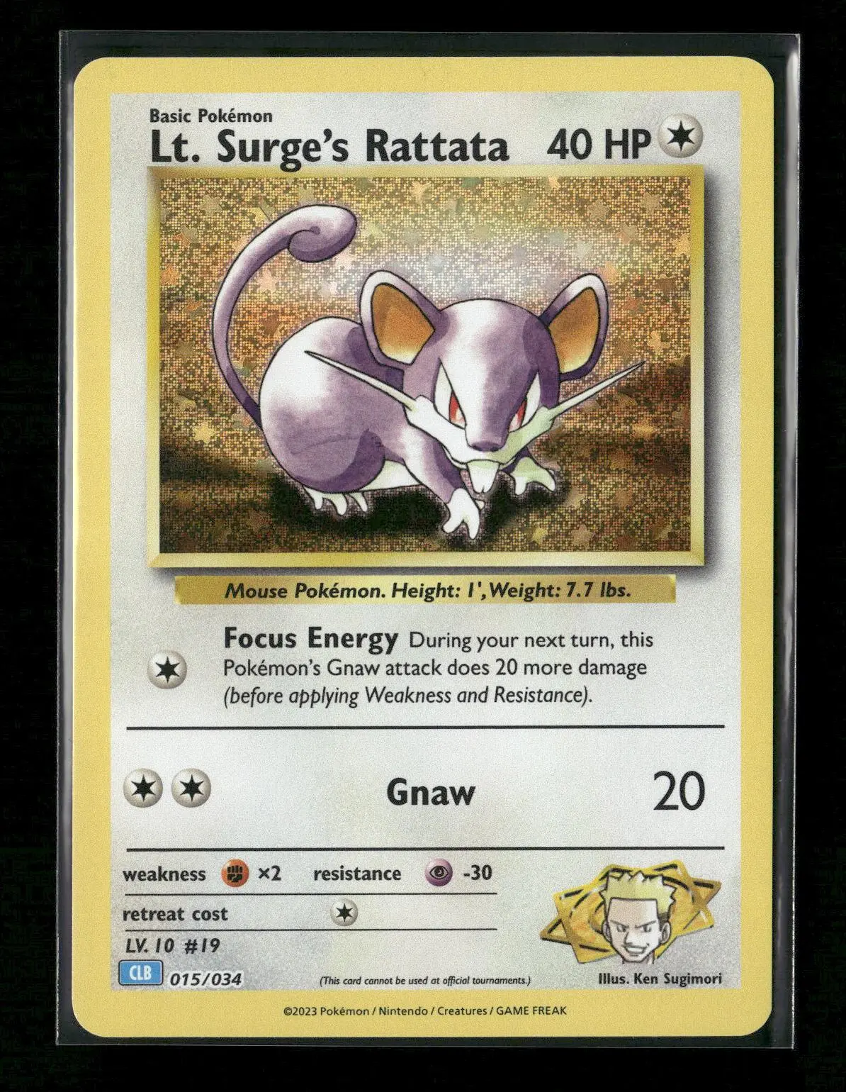 Lt. Surge's Rattata Classic Collection Trading Card Game Classic 015/034 Nm 1