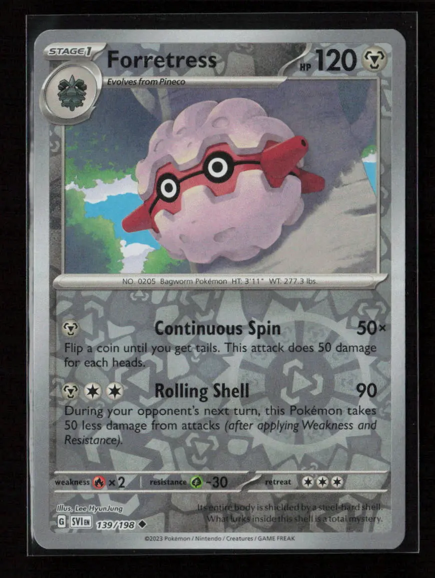 Forretress Uncommon Sv01: Scarlet & Violet Base Set 139/198 Nm 1