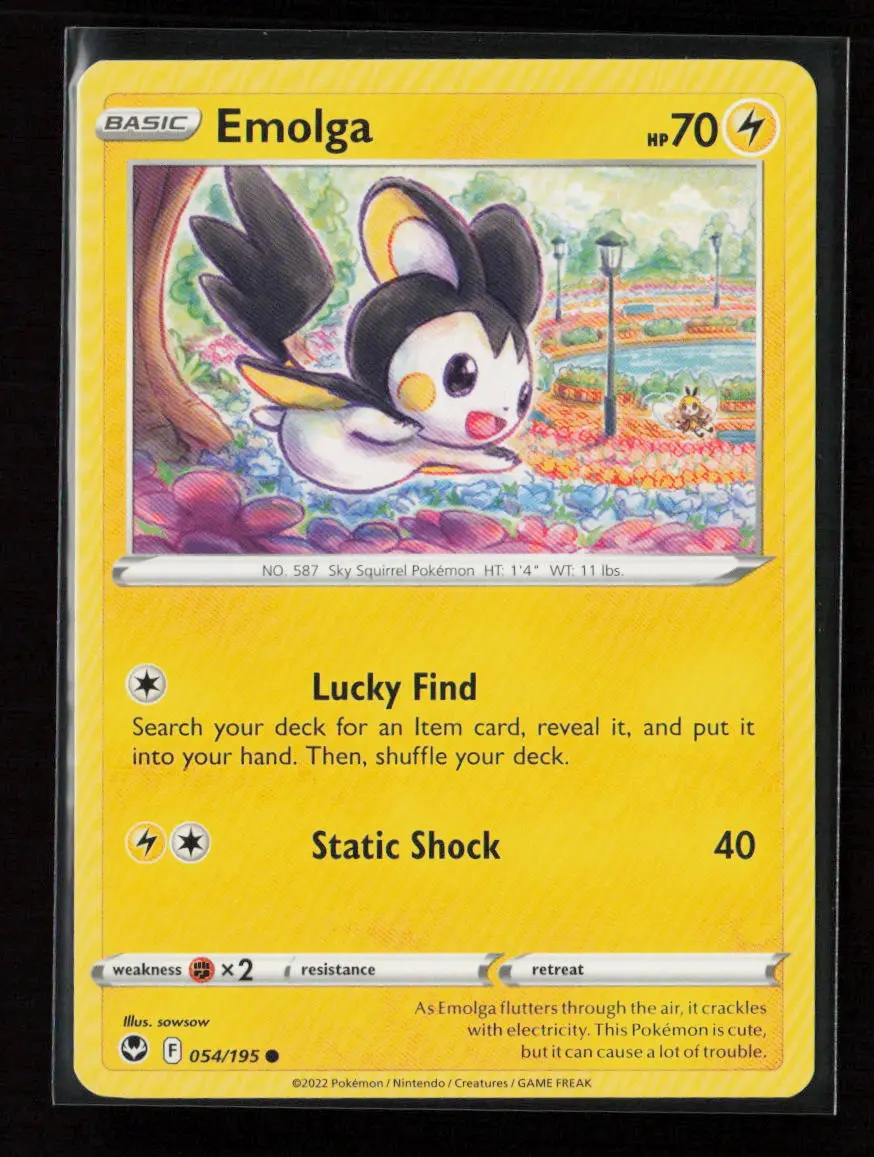Emolga Common Swsh12: Silver Tempest 054/195 Lp 1