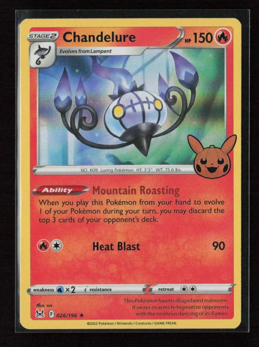 Chandelure Holo Rare Trick Or Trade Booster Bundle 2023 026/196 Nm 1
