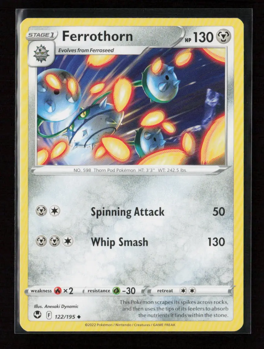Ferrothorn Uncommon Swsh12: Silver Tempest 122/195 Lp 1