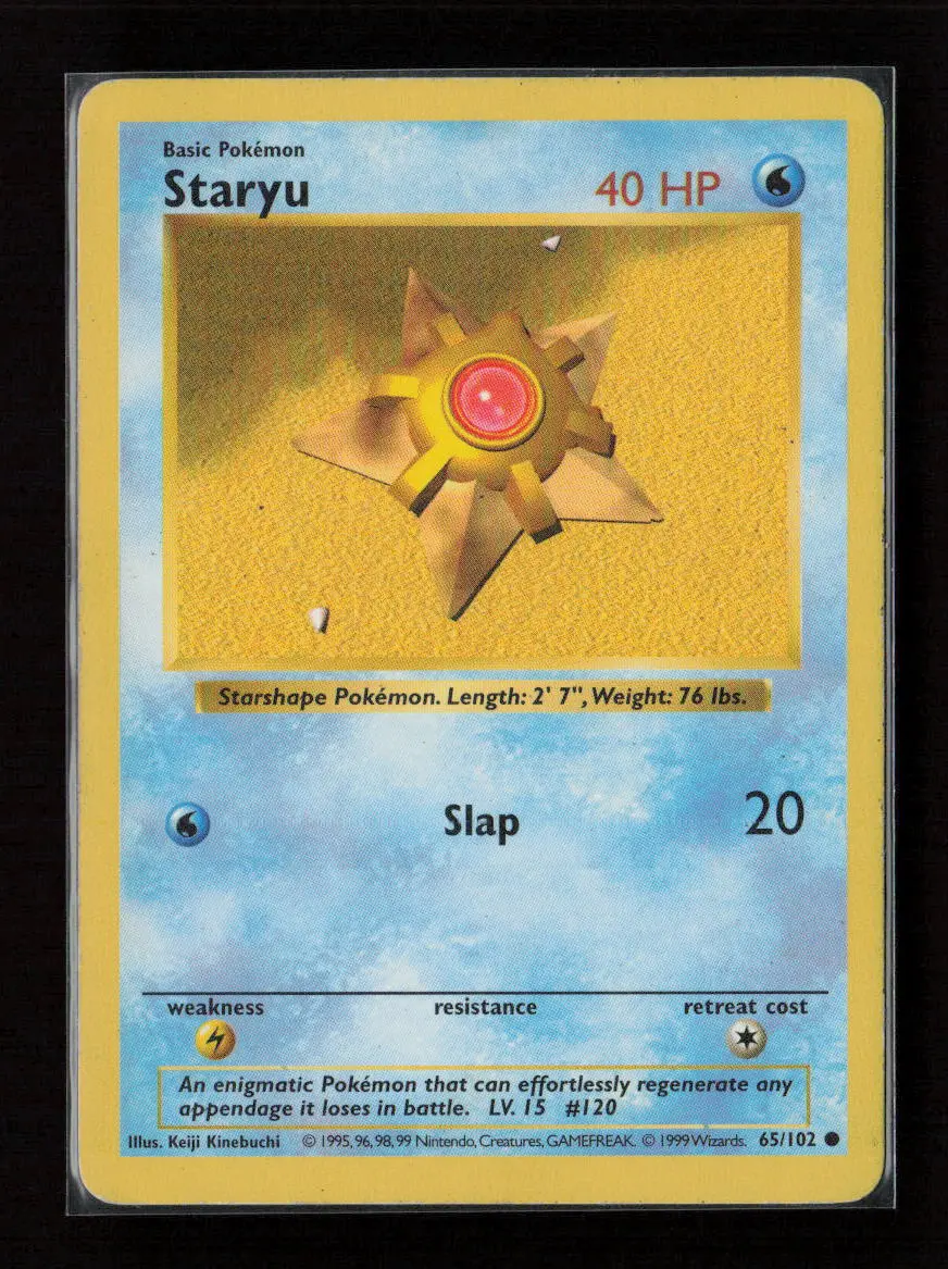 Staryu Common Base Set (Shadowless) 065/102 Lp 1