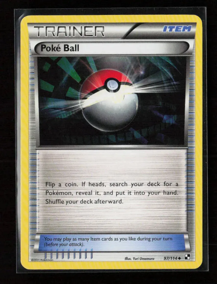 Poke Ball Uncommon Black And White 97/114 Nm 1
